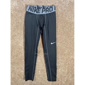 Nike Pro Mens Compression Tights Black Athletic Leggings Medium